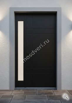 Дизайнерская входная дверь черного цвета - купить от производителя Мосдвери Дизайнерская входная дверь черного цвета